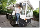 James Darling and his milk float