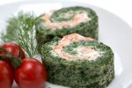 Visit commercialmicrowavecookbook.co.uk for Samsung’s recipe for smoked salmon and spinach roulade