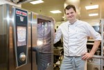 James Pare, executive chef of The Savoy, with the 600,000th Rational combi steamer