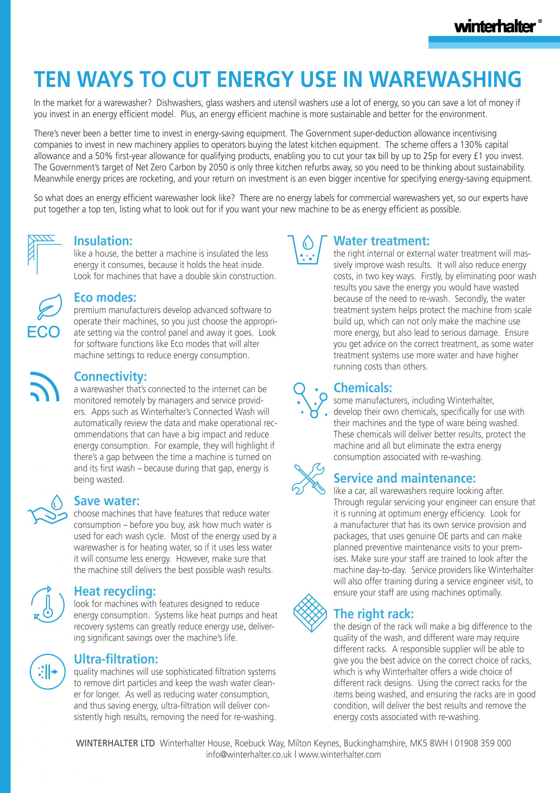 Ten ways to cut energy use in warewashing