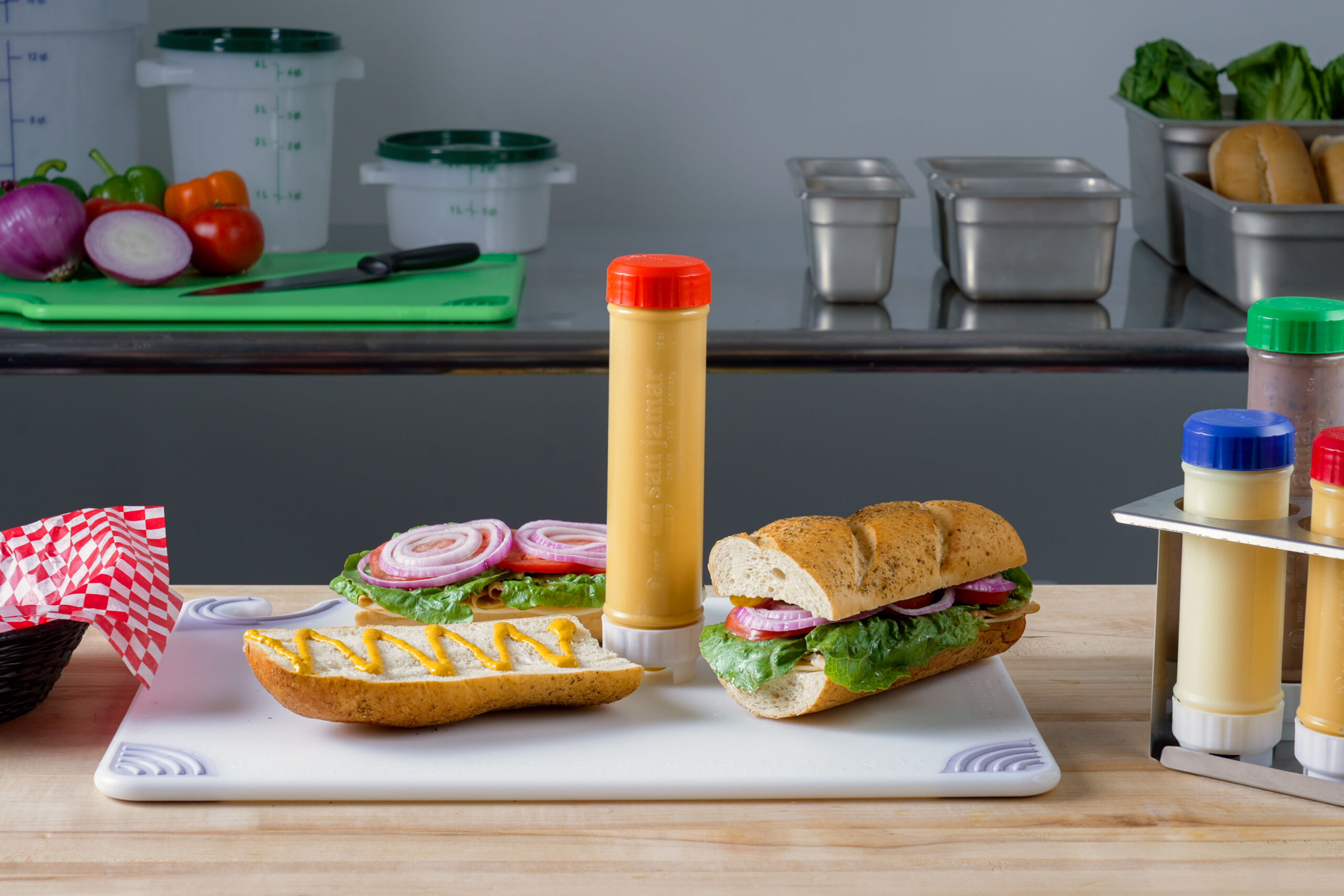 Easy squeeze, no mess sauce bottles