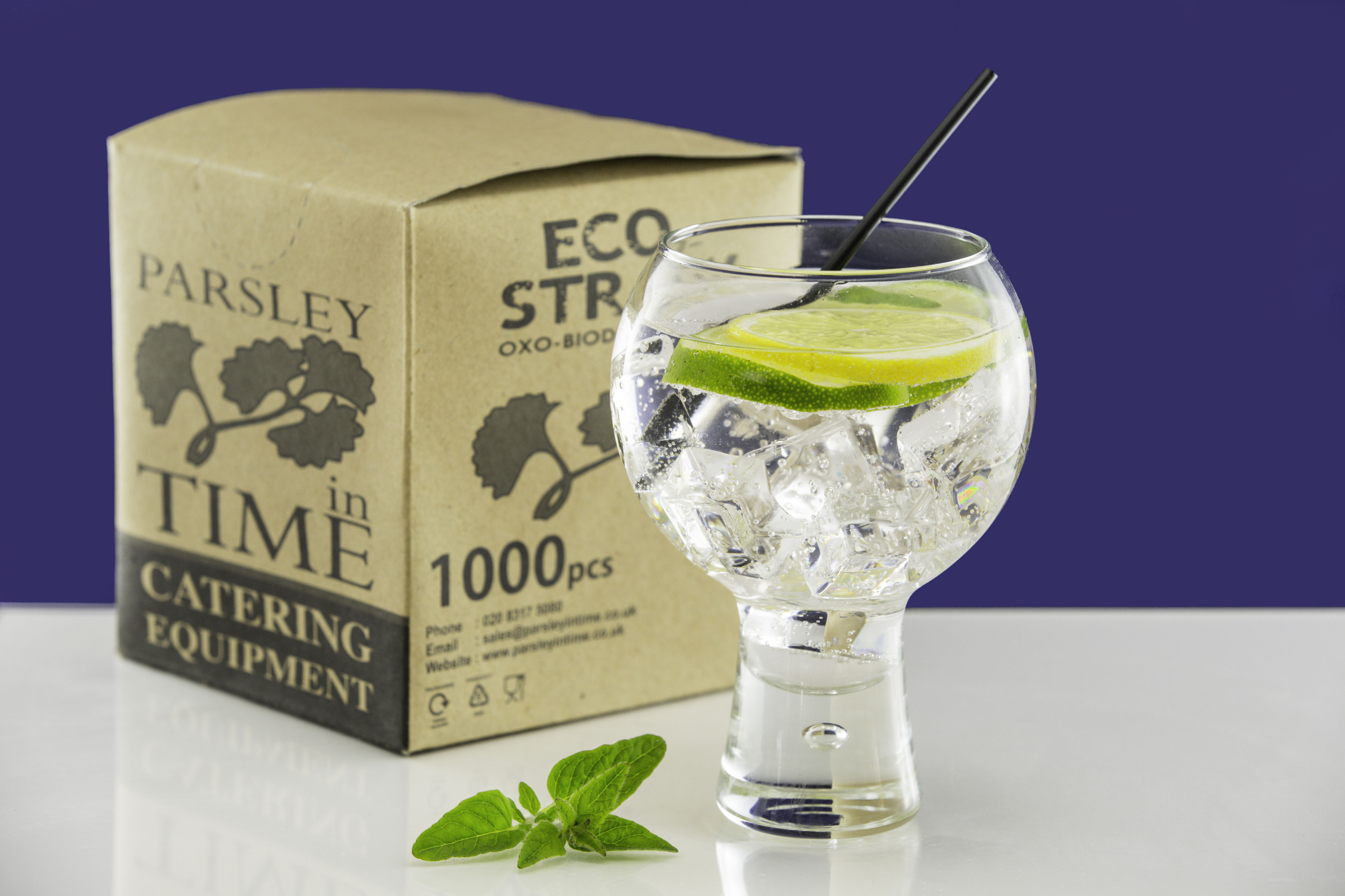 Green eco-friendly straws – made of plastic