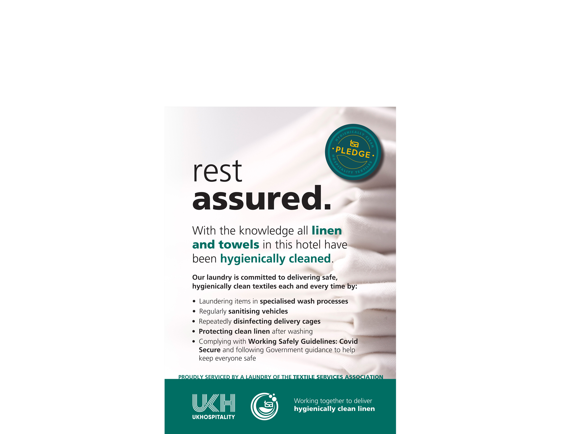 Rest Assured: TSA works with UK Hospitality on Covid-19 laundry advice