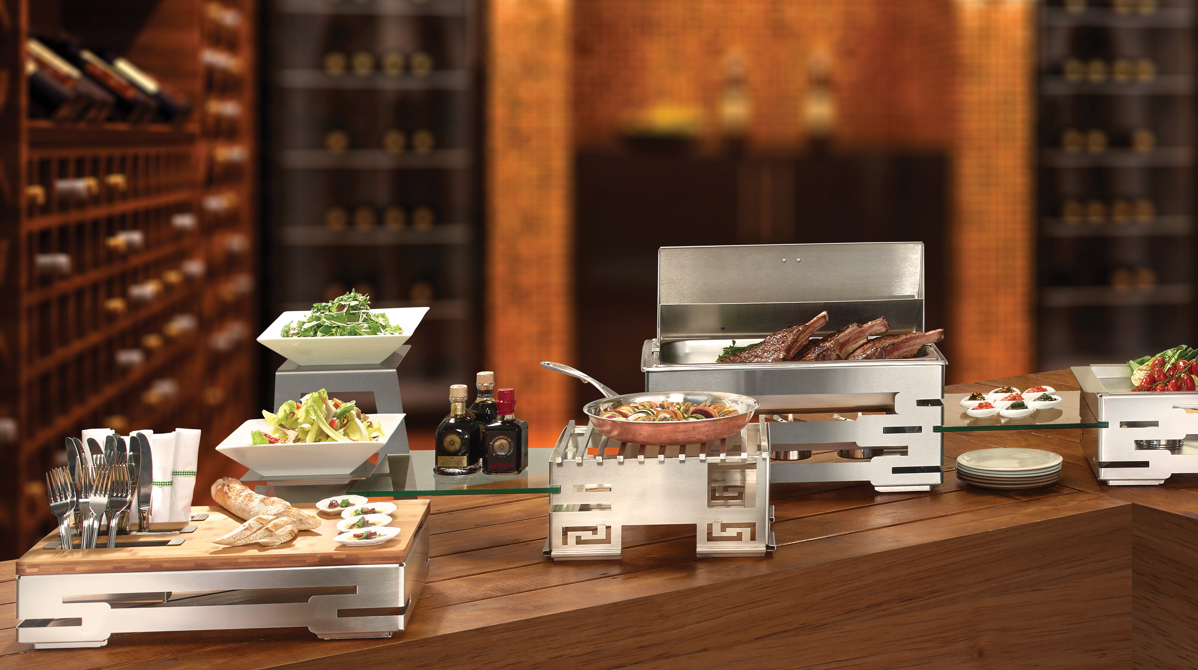 Multi-Chef offers multi-level, multifunctional and chic buffet presentation